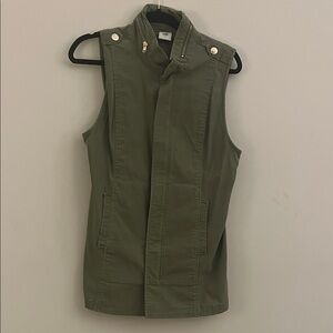 CAbi Khaki Sleeveless Vest